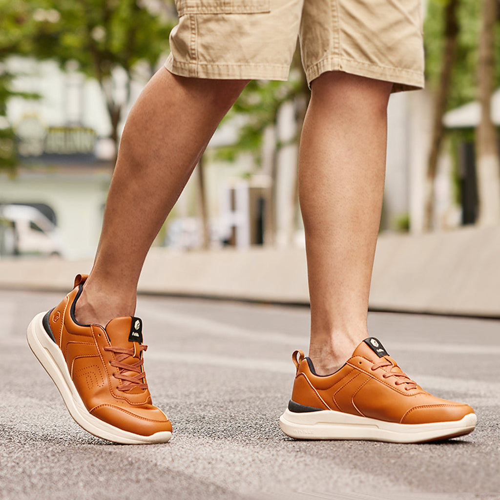 FitVille BriskWalk Deluxe V1 – Men’s Business Casual Lace-Up Sneakers