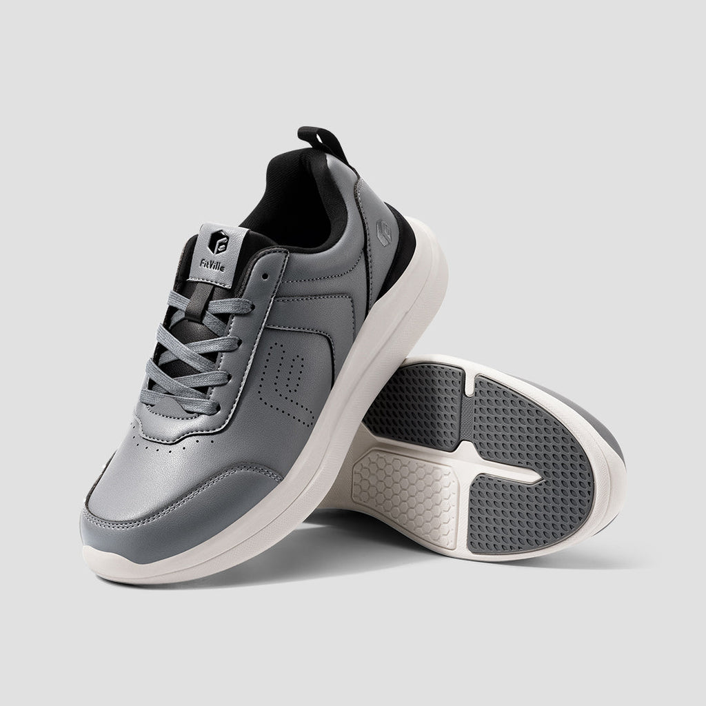 FitVille BriskWalk Deluxe V1 – Men’s Business Casual Lace-Up Sneakers