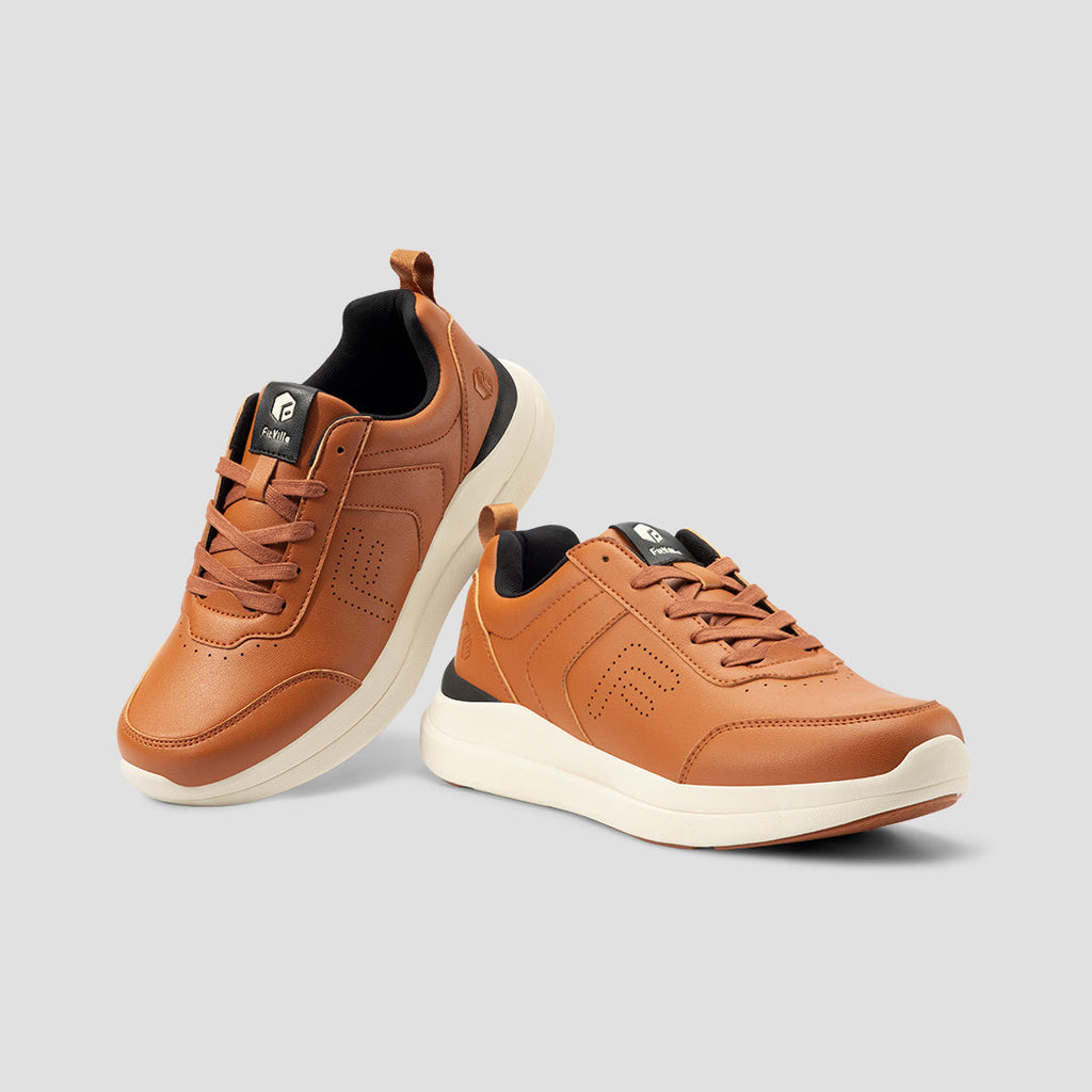 FitVille BriskWalk Deluxe V1 – Men’s Business Casual Lace-Up Sneakers