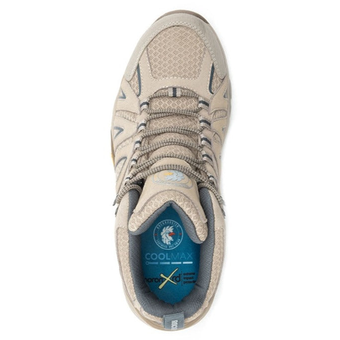 ROCKROOSTER Men’s 6-Inch Outdoor Hiking Boots – Waterproof, Slip Resistant, Lightweight, Anti-Fatigue, Vibram® Outsole (Model: OT21065 Bedrock, Sand/Gray)