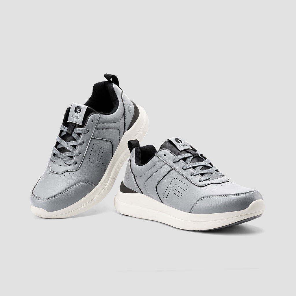 FitVille BriskWalk Deluxe V1 – Men’s Business Casual Lace-Up Sneakers