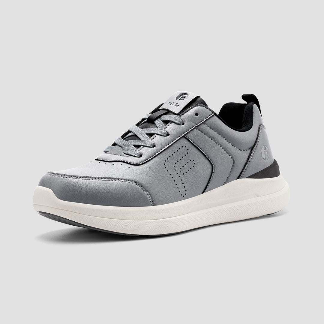 FitVille BriskWalk Deluxe V1 – Men’s Business Casual Lace-Up Sneakers