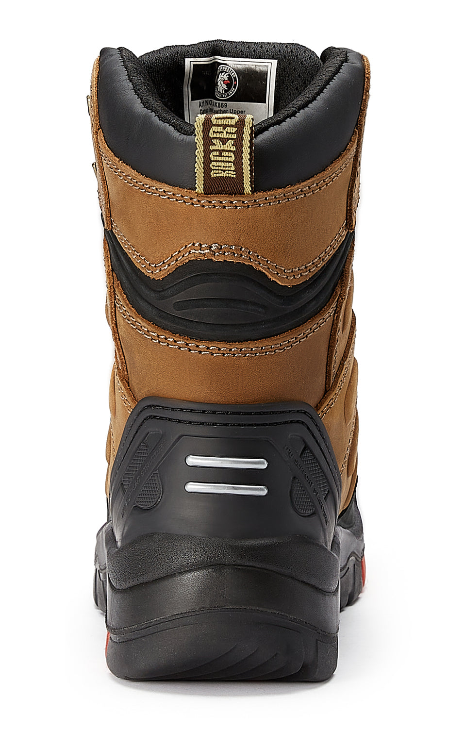 ROCKROOSTER Men’s 8-Inch Work Boots – Composite Toe, Waterproof, Slip Resistant, EH Rated, ASTM F2413-18 (Model: AK869, Brown)