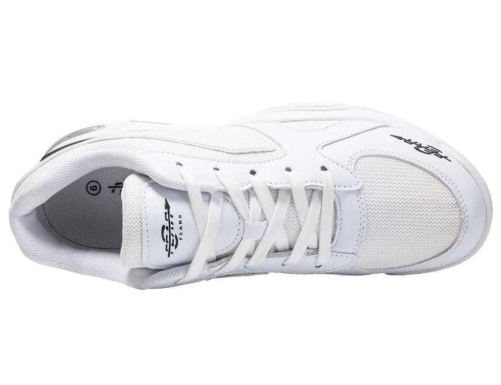 Men’s All-In-One White Walking Shoes – High Arch Support & Comfort Fit