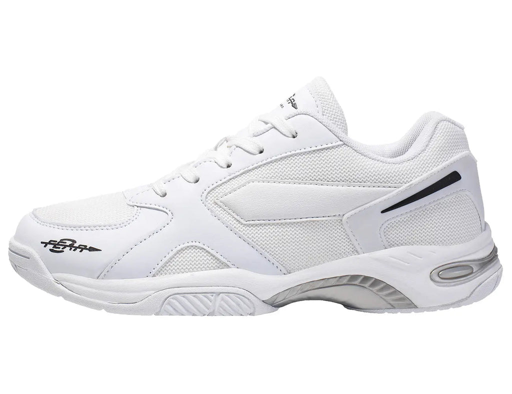 Men’s All-In-One White Walking Shoes – High Arch Support & Comfort Fit