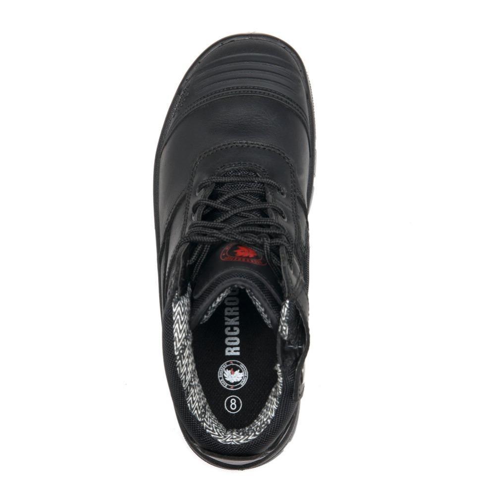 ROCKROOSTER Men’s Work Boots – Steel Toe, Side Zipper, Antistatic, Water-Resistant Leather, ASTM F2413 I/75 C/75 SD (Model: AK-050 BK CRISSON)