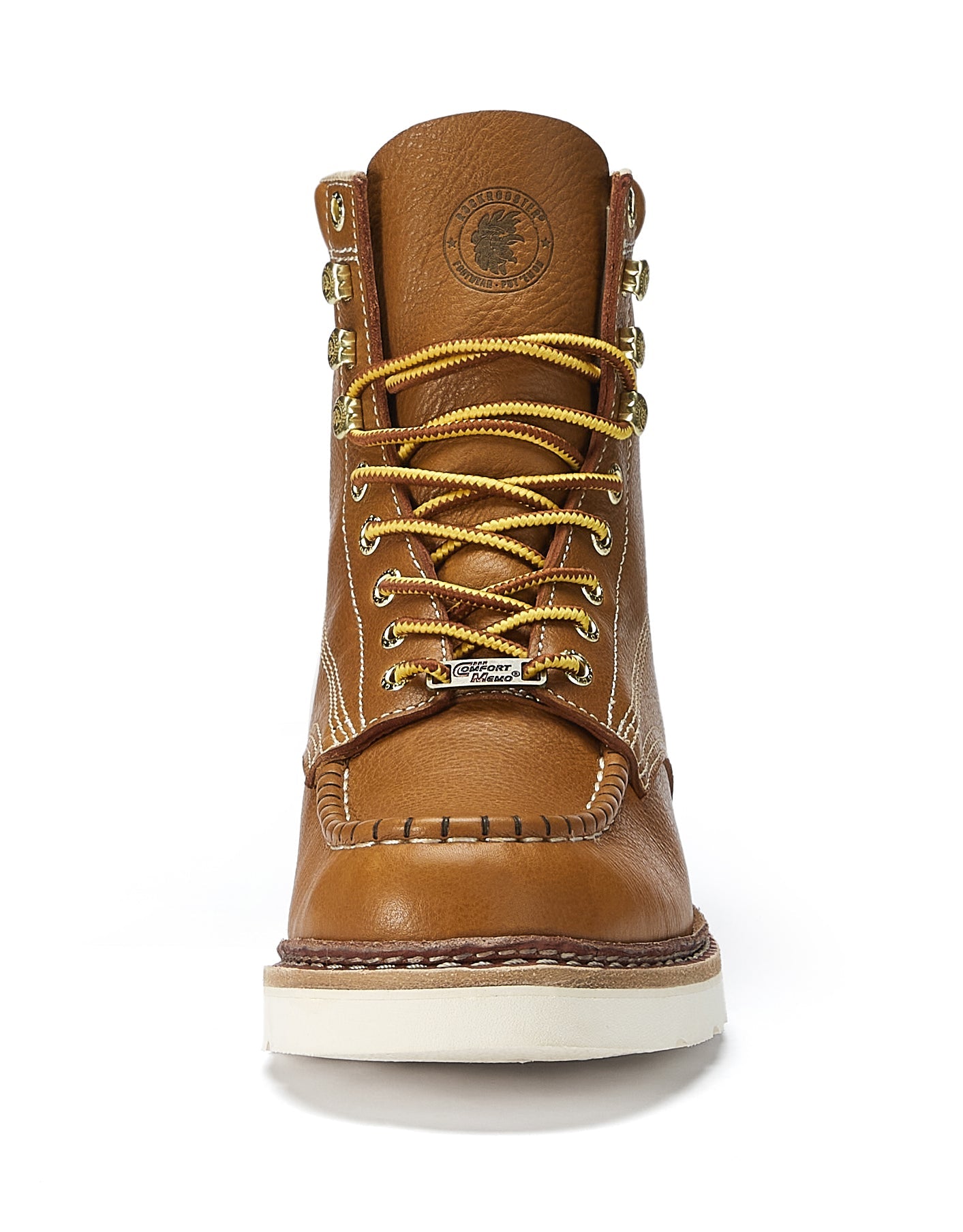 ROCKROOSTER Men’s 6-Inch Wedge Work Boots – Soft Toe, Water-Resistant Leather, Slip Resistant, Lightweight, ASTM F2892-18 EH (Model: VAP611)