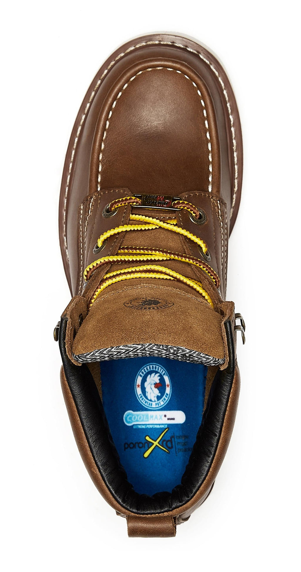 ROOSTER Men’s 6" Soft Toe Wedge Work Boots – Water-Resistant Leather, Slip-Resistant, ASTM F2892-18 EH Rated, Lightweight, Vibram® Outsole