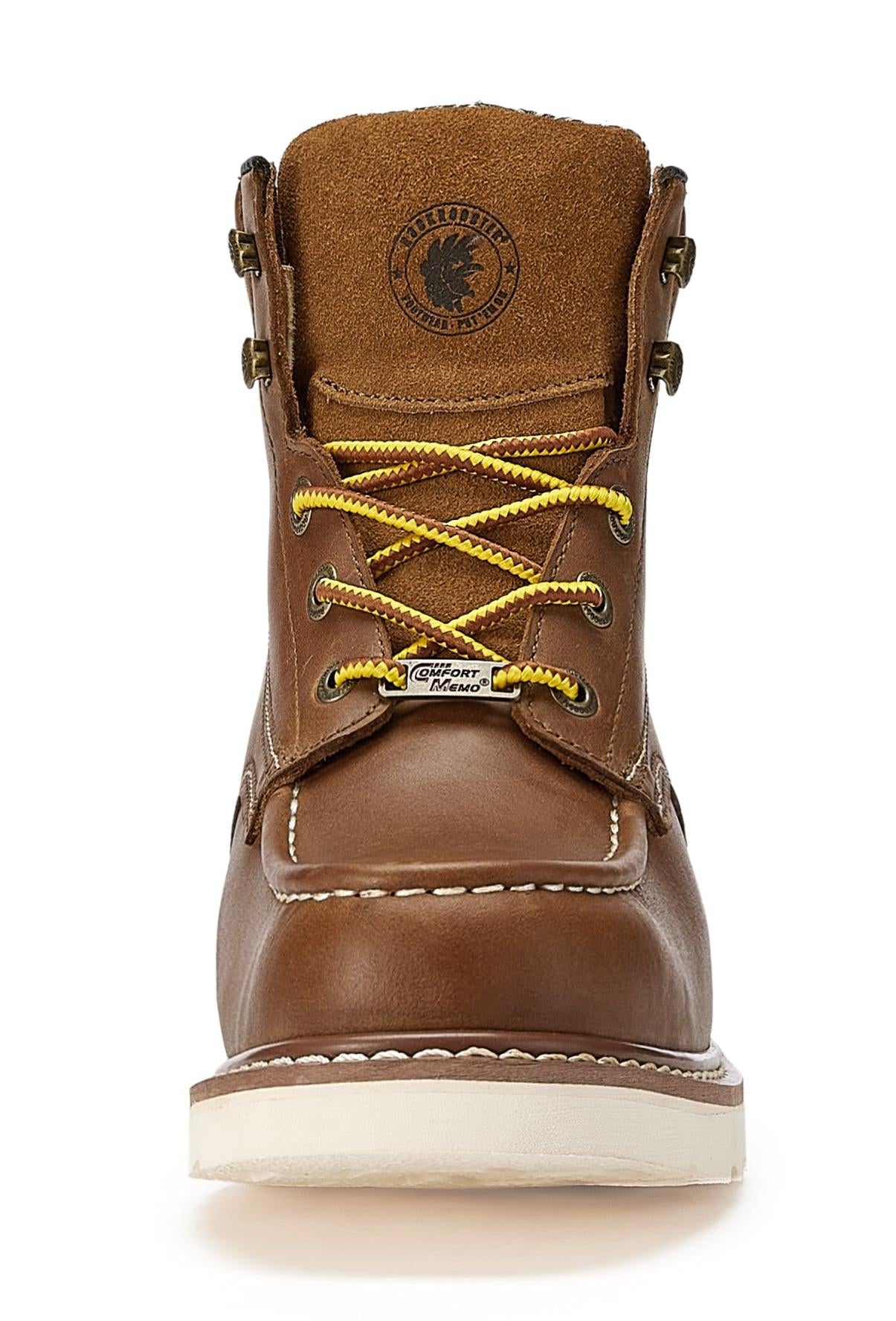 ROOSTER Men’s 6" Soft Toe Wedge Work Boots – Water-Resistant Leather, Slip-Resistant, ASTM F2892-18 EH Rated, Lightweight, Vibram® Outsole