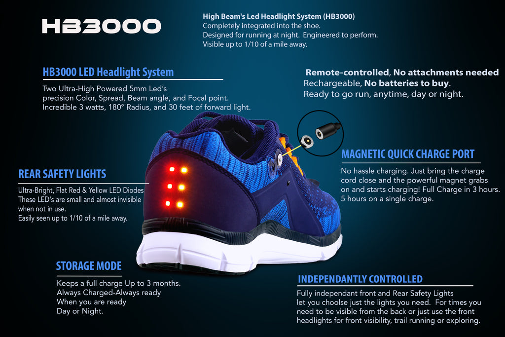 Men’s Night Jogging Shoes – Built-in LED Lights for Safer Running