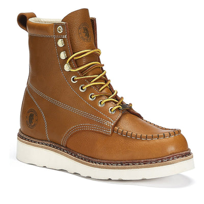 ROCKROOSTER Men’s 6-Inch Wedge Work Boots – Soft Toe, Water-Resistant Leather, Slip Resistant, Lightweight, ASTM F2892-18 EH (Model: VAP611)