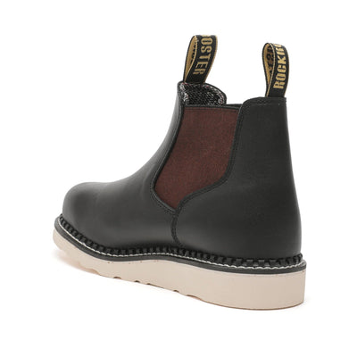 ROCKROOSTER Men’s 6-Inch Wedge Work Boots – Steel Toe, EE Wide Fit, Water-Resistant Full Grain Leather, Vibram® Outsole, ASTM F2413-18 M/I/C (Model: VAP2303)