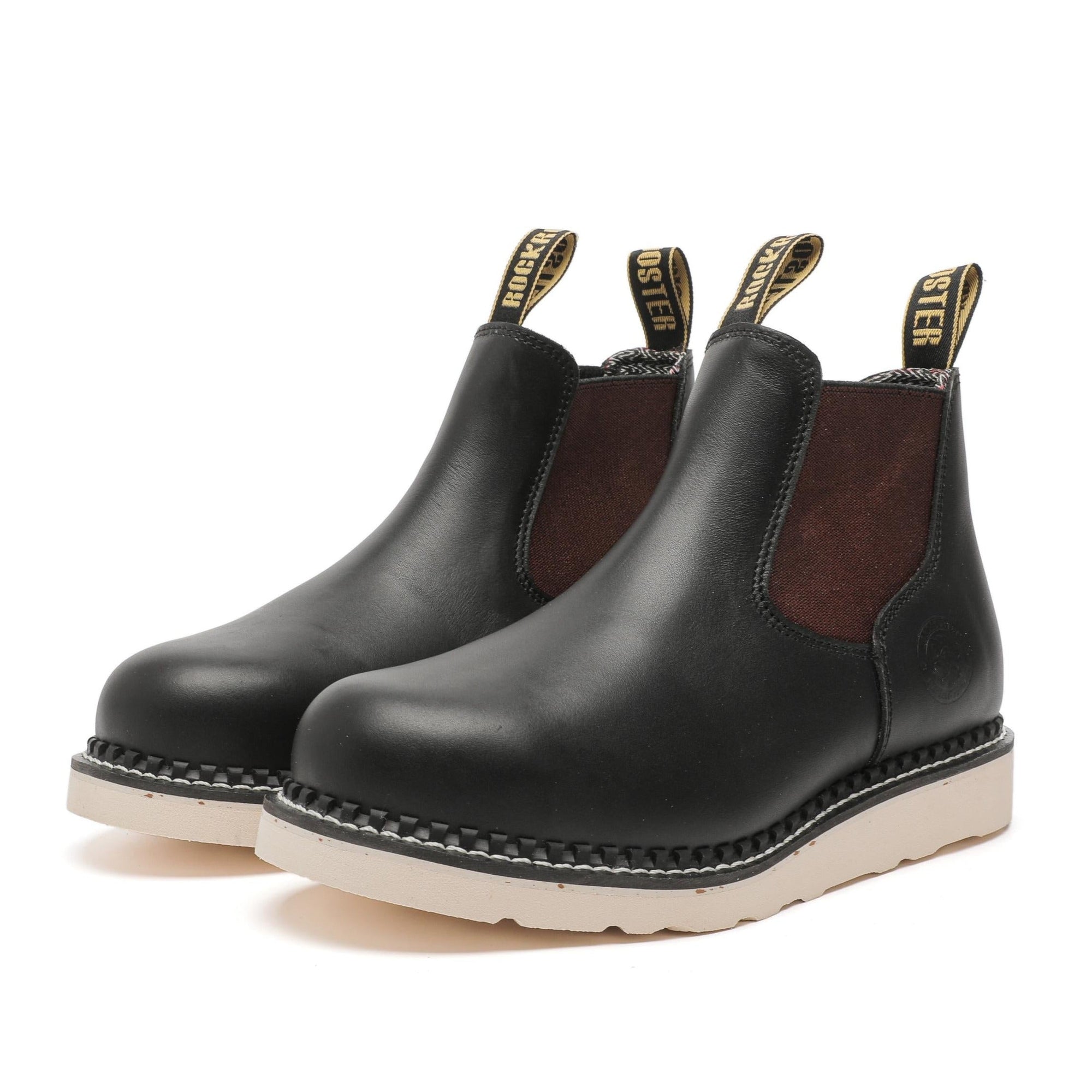 ROCKROOSTER Men’s 6-Inch Wedge Work Boots – Steel Toe, EE Wide Fit, Water-Resistant Full Grain Leather, Vibram® Outsole, ASTM F2413-18 M/I/C (Model: VAP2303)