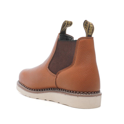 ROCKROOSTER Men’s 6-Inch Wedge Work Boots – Steel Toe, Water-Resistant Leather, Slip & Oil Resistant, Vibram® Outsole, ASTM F2413-18 M/I/C (Model: VAP2304)