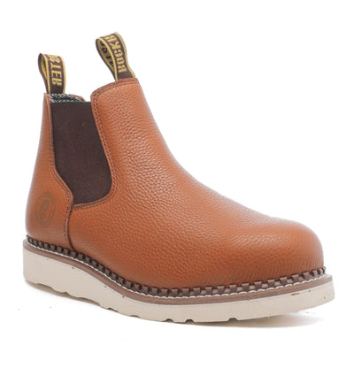 ROCKROOSTER Men’s 6-Inch Wedge Work Boots – Steel Toe, Water-Resistant Leather, Slip & Oil Resistant, Vibram® Outsole, ASTM F2413-18 M/I/C (Model: VAP2304)